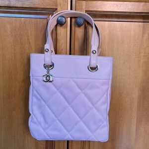 CHANEL Pink Canvas Quilted Bag 🔥SALE